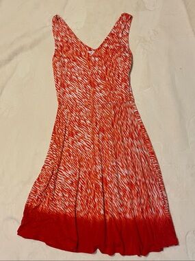Athleta Red Printed Sleeveless Maxi Dress XS